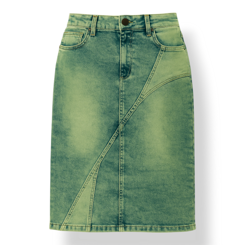 Falda Jeans 3/4 Desteñida