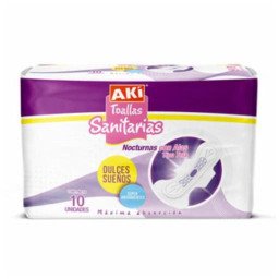 Toallas Sanitarias Nocturnas con Alas 