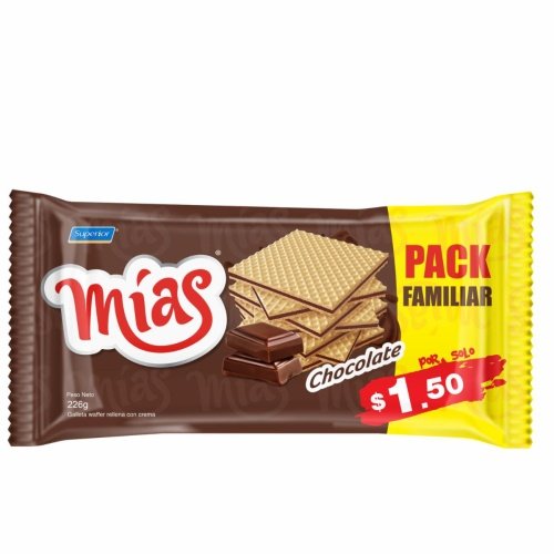 Galleta Wafer Sabor A Chocolate Mias 226 G