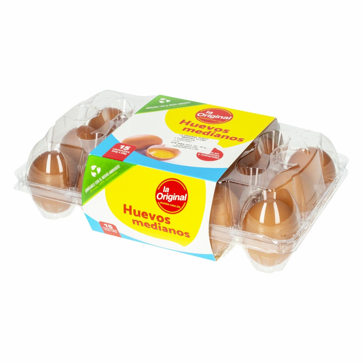 Huevos Medianos LA ORIGINAL X 15 Uds