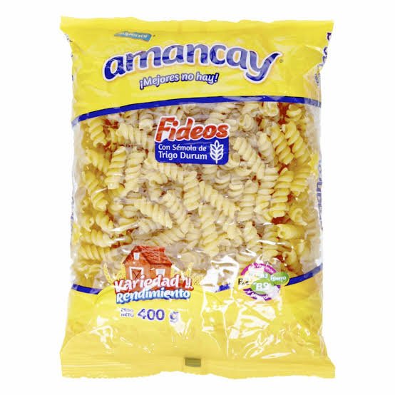 Fideos tornillos Amancay 400g