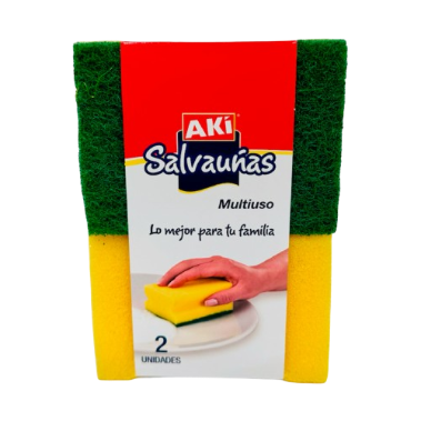 Esponja Multiusos Mixta Salva Uñas AKÍ X 2 Uds