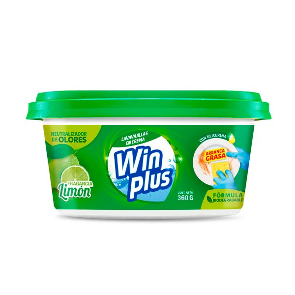 LAVAVAJILLAS EN CREMA LIMON WIN PLUS DE 250G
