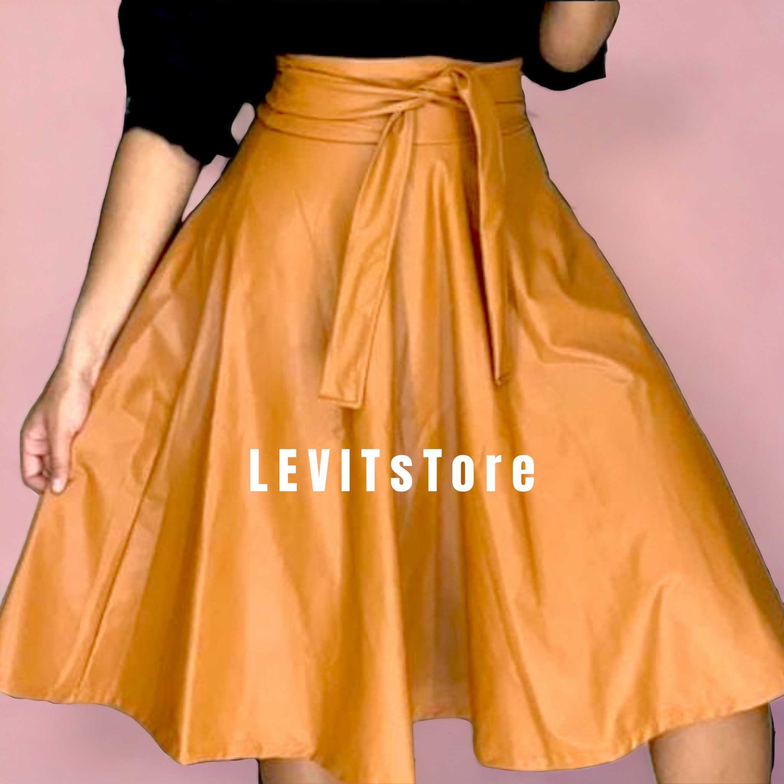 Falda Café Cuerina - Tirantes