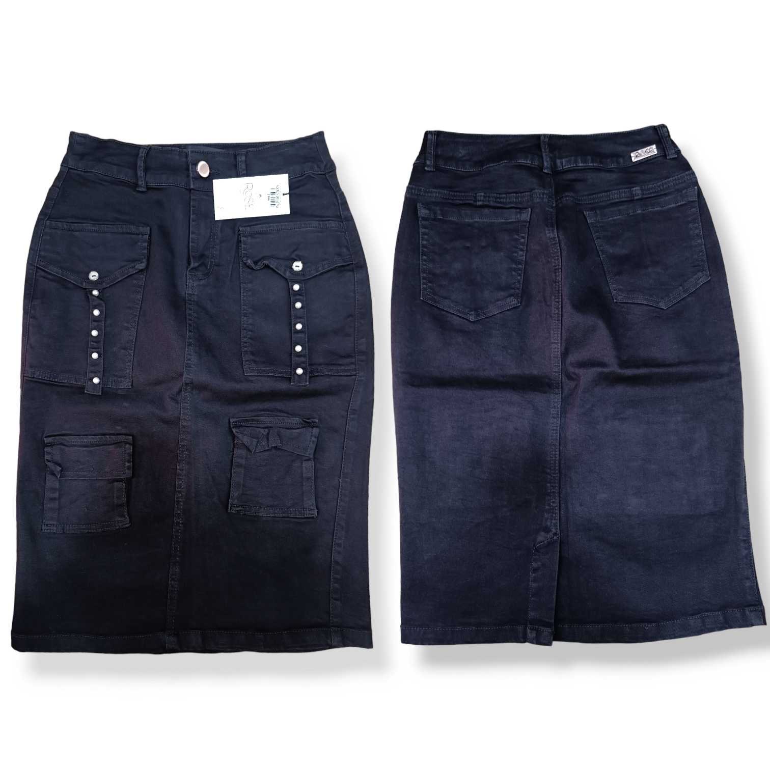 Falda Jeans 3/4 Camuflada Perlas