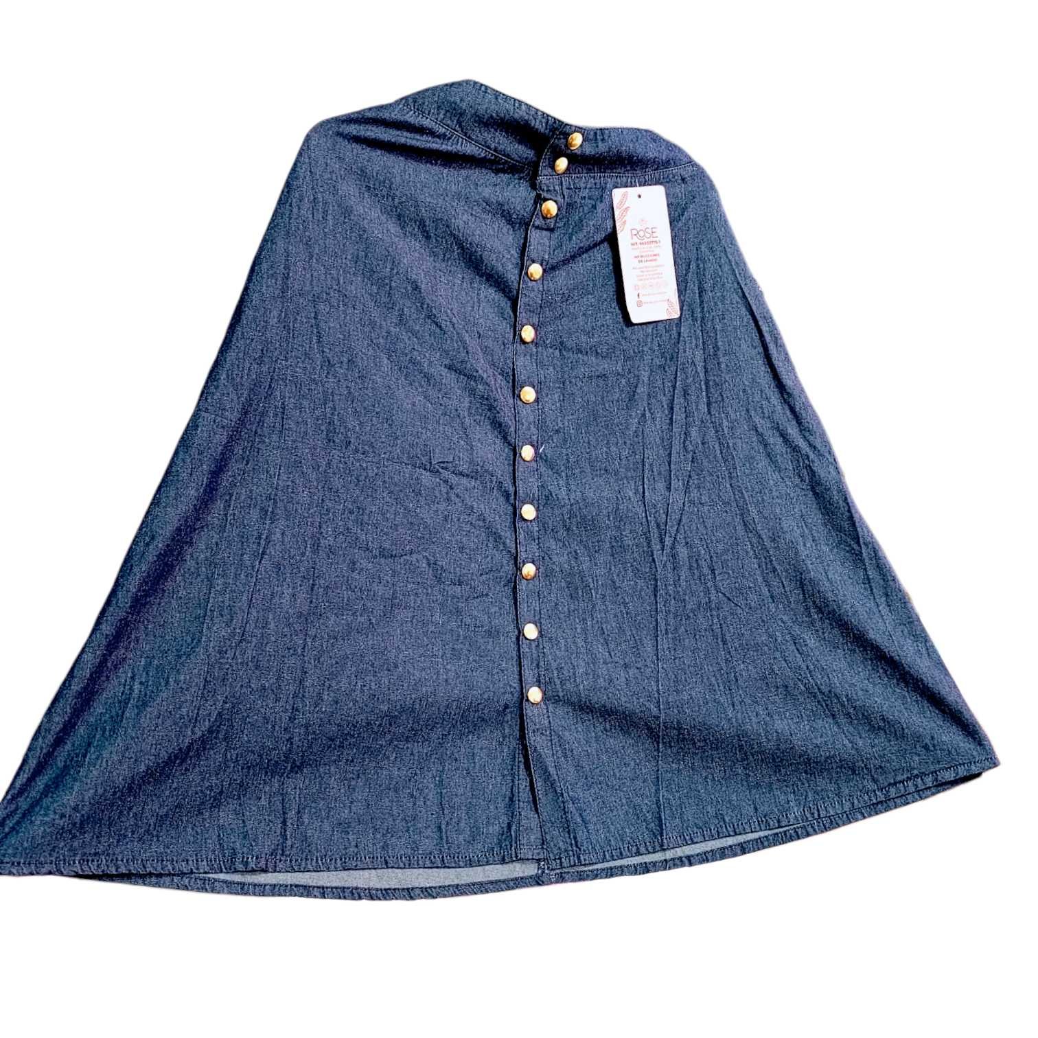 Falda Rotonda Botones Adelante