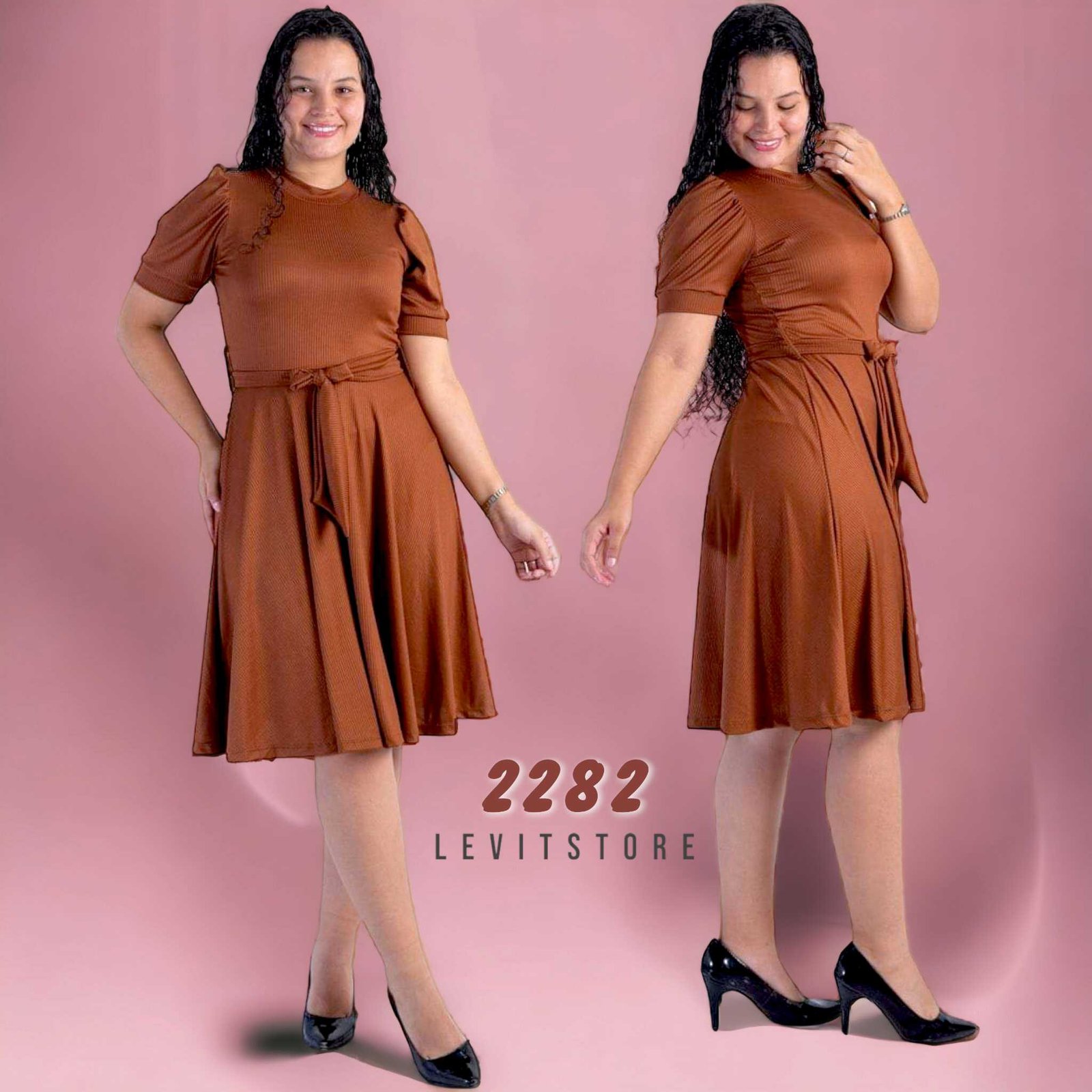 Vestido 3/4 Rotondo tela Rib