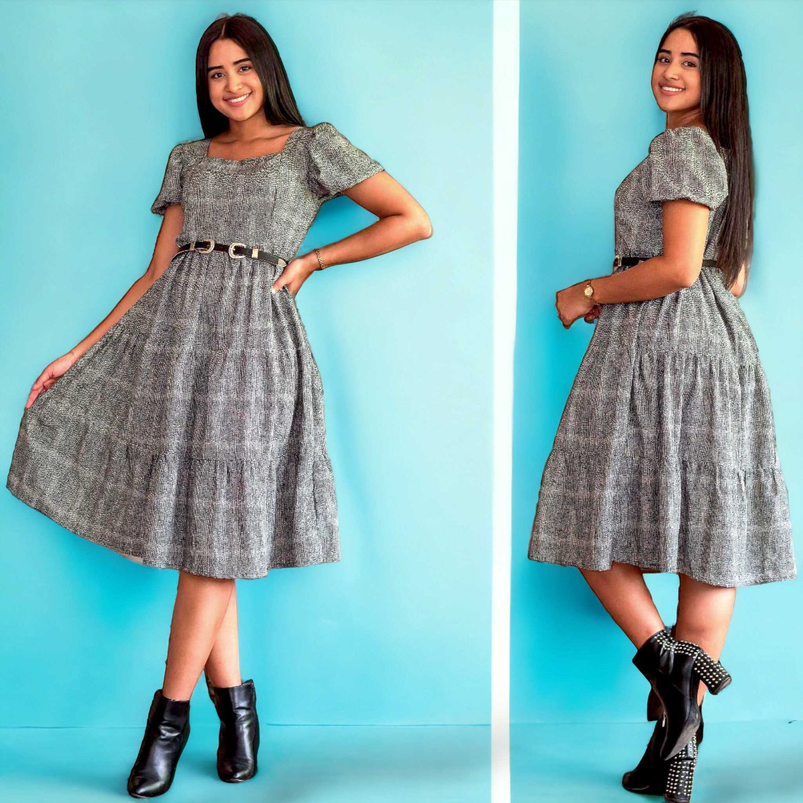 Vestido Rotondo en Cuadros